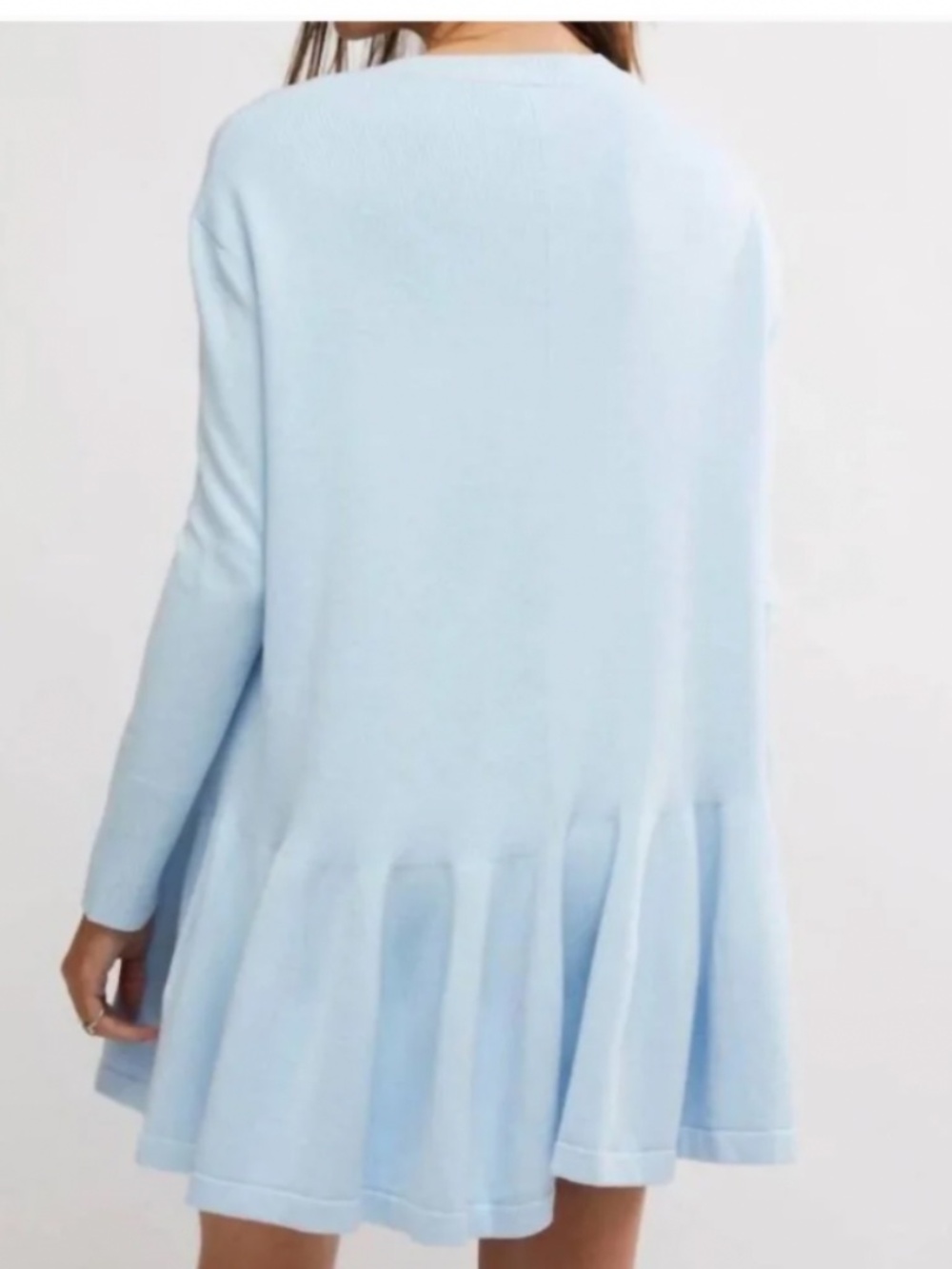 Free People Time On My Side Mini Dress in Ice Water sz XL EUC $148R - Picture 2 of 11
